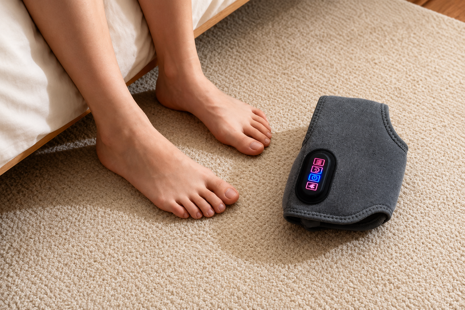 EMSense Triple Therapy EMS foot massager — best electric foot therapy device for neuropathy, burning feet, poor circulation, plantar fasciitis and foot numbness