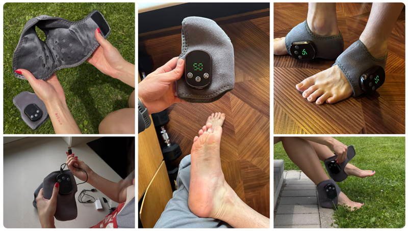 EMSense EMS foot massager lifestyle results — electric foot therapy relief from neuropathy, poor circulation, diabetic foot pain, burning feet and plantar fasciitis